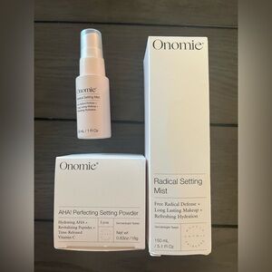 Onomie AHA Perfecting Setting Powder & Radical Setting Mist NIB